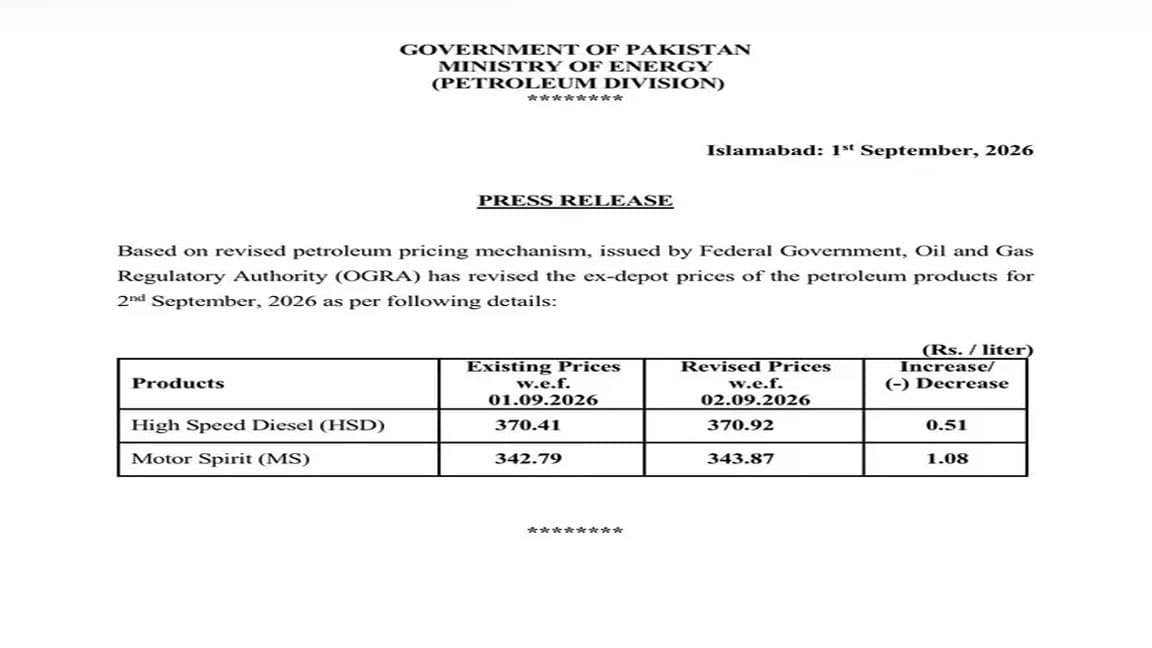 Government revises petroleum prices, raises petrol and diesel rates